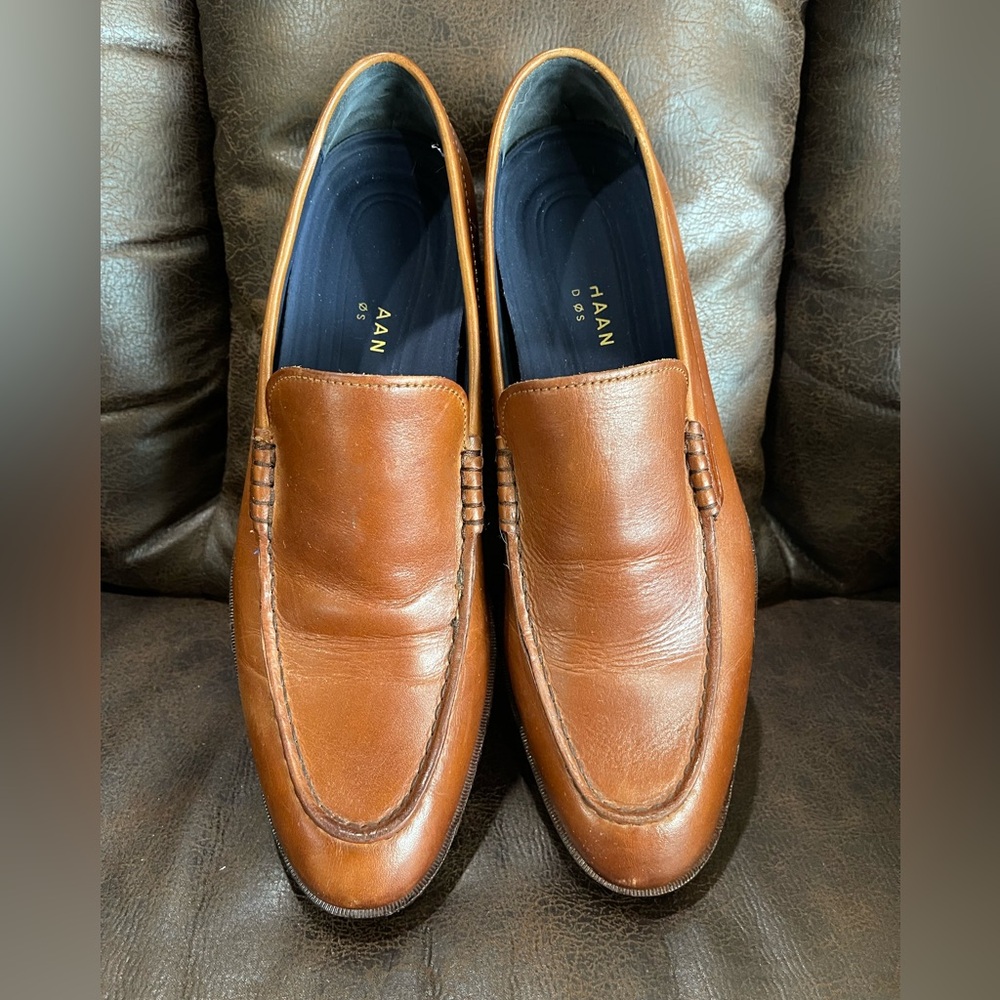 Cole Haan Hamilton Grand Venetian British Tan Leather Loafers - Picture 9 of 9